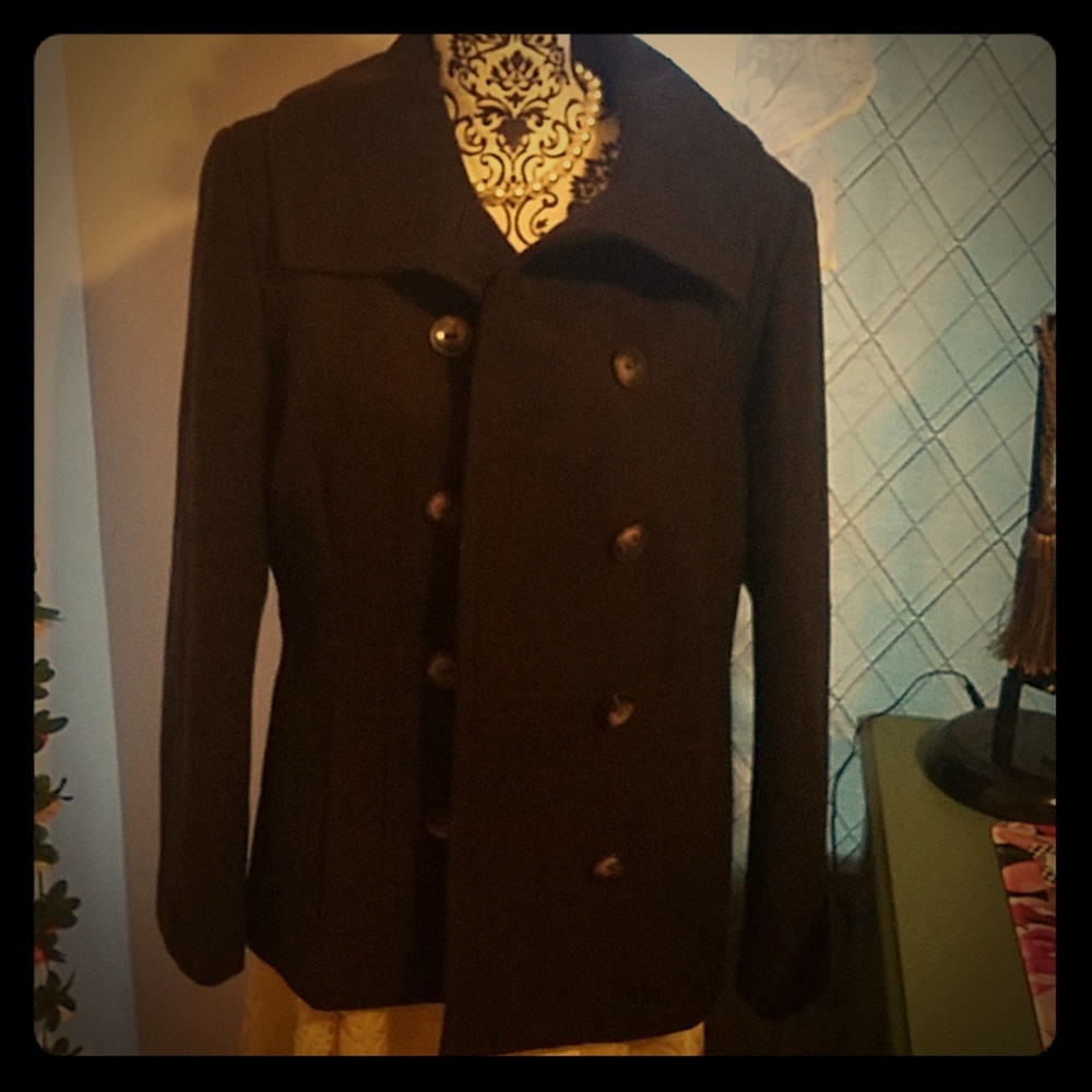 Double breasted wool coat